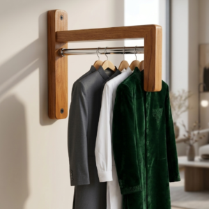 Heavy Duty Wooden Wall Hanger & Wardrobe Organizer